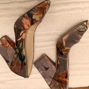 Nine West Multicolor Floral Block Heels